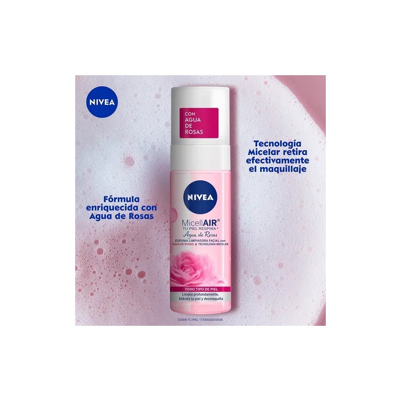 Espuma Facial Limpiadora Nivea Con Agua De Rosas - 150ml