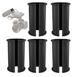 Borenbuir 5pcs Microphone Shock Mount Rubber Sleeve, 1.8x0.8inch Sturdy Mic Shock Mount Rubber Spacer Tube Rubber Washer Microphone Accessories Compatible with Most Cameras
