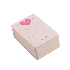 JIHUOO 100 Pcs Hair Clip Bow Display Cards Hairpin Packaging Cards Paper Cardboard for Hair Barrettes Accessories White