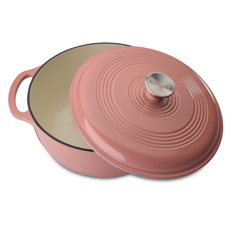 Mercer Culinary Enameled Cast Iron Round Dutch Oven, 6 qt.,