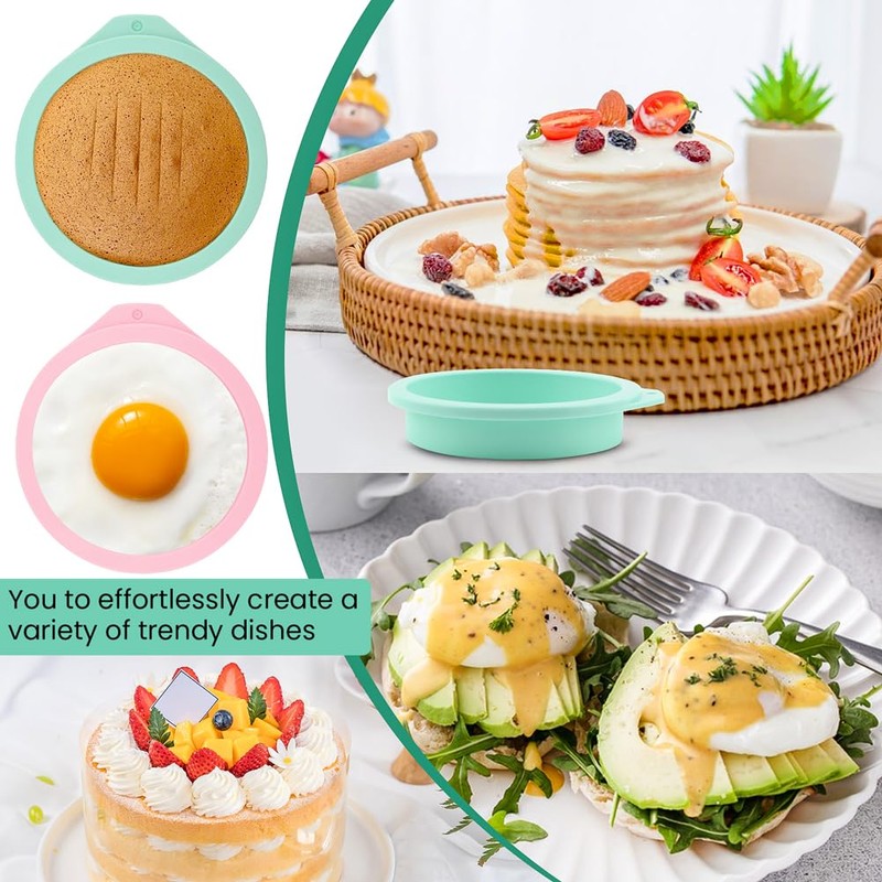4Pcs Air Fryer Egg Mold, Silicone Egg Bites Molds for