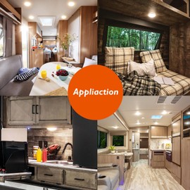 Dream Lighting Warm White 3.5inch LED Recessed Down light Aluminum Pate White Shell Under Cabinet Dome Lighting RV Motorhome Caravan Camper Trailer Boat Interior Roof Lamps Pack of 4