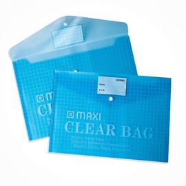 MAXI Clear Bag with Name Card - Blue