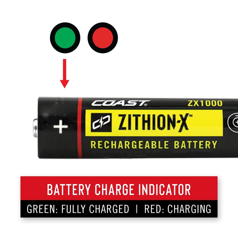 Coast ZX1000 ZITHION-X Li-Ion Rechargeable Battery for The XP11R LED