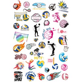 Yoyuspy Women's Volleyball Temporary Tattoos - 200+ Volleyball Party Decorations Favors Supplies for Girls Women Sport Games Tattoo Stickers Gifts Sport Themed Birthday Decor Prizes Rewards