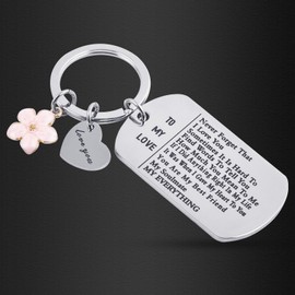 Yogayet Inspirational Keychain for Boyfriend Girlfriend Best Friend Family Valentines Gift