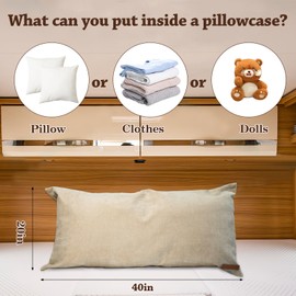 Guxiton-XL Zippered Storage Pillowcase 40" X 20" RV Accessories RV Organization and Storage Small Spaces Essentials Blanket Storage to Maximize Space