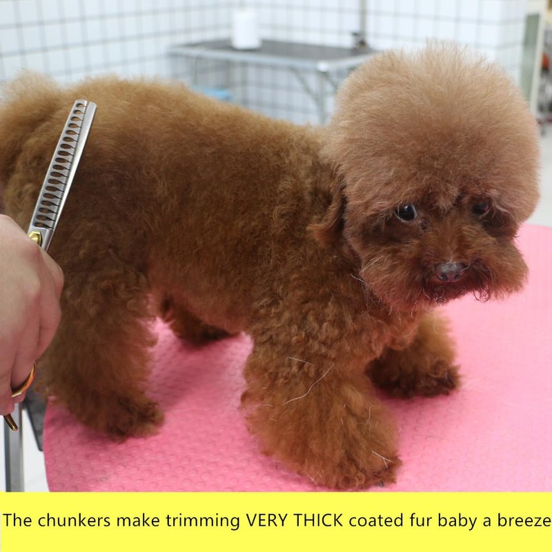 HASHIMOTO Chunkers Dog Grooming Scissors, Dog Shears for Thick Coats,