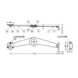 スガツネ工業 ワンタッチステー S-20 キャッチ機構付(左用) S-20L
