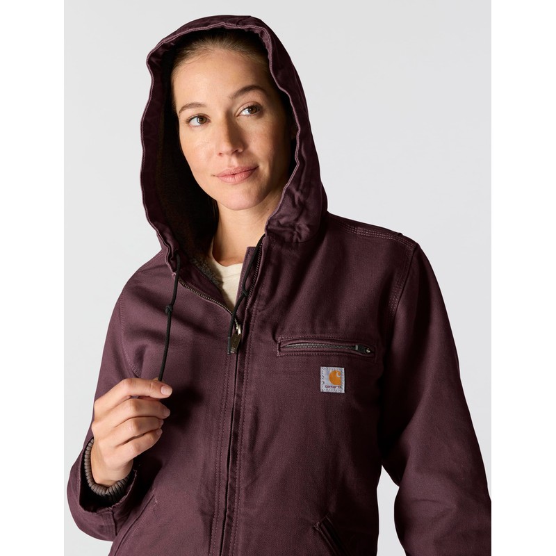 Carhartt Women's Iconic Washed Duck Sierra Jacket, Blackberry, Small