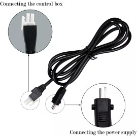 Tempurpedic, Ergo, Extend, Sealy Ease or Ease 2.0 and Serta Adjustable Bed Base Input Power Cord Replacement Tempurpedic Power Prong 5ft 29V