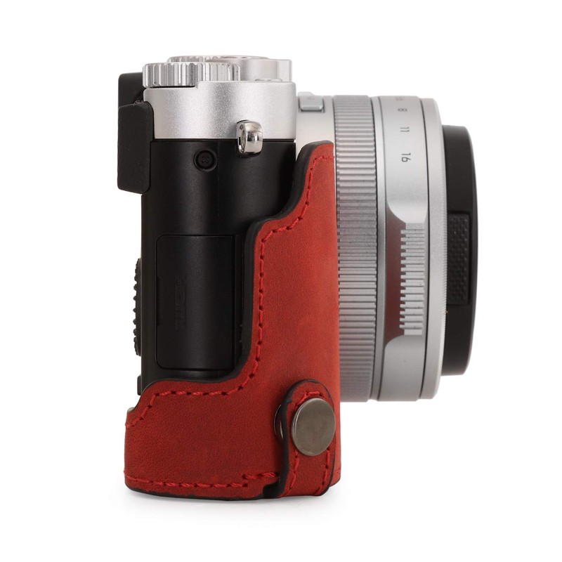 MegaGear MG1699 EVER READY RED REAL LEATHER CAMERA CASE COVER