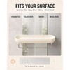 Adhesive Shower Caddy 2-Pack, Shower Shelves with Towel Bar, Cream