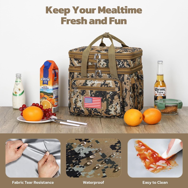 Maelstrom Tactical Lunch Box for Men, 23L Insulated Lunch Bag,