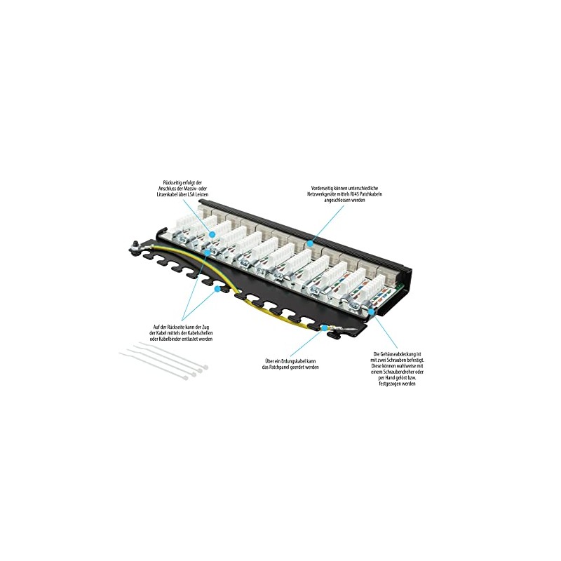 Good Connections Patch Panel - Desktop - Cat. 6A, 500