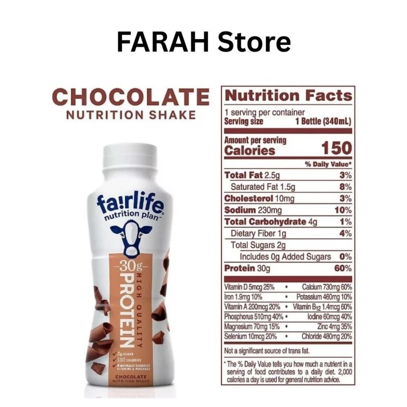 Fairlife Nutrition Plan High Protein Shake, Chocolate, 11.5 fl. oz.,