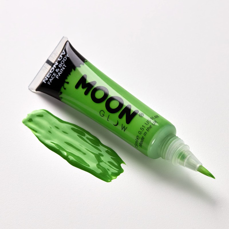 Moon Glow Intense Neon UV Face Paint, Orange, Single, with