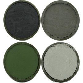 Camo Face Paint, NATO Military Camouflage Outdoor Makeup Jungle Paint Sticks (2 Sticks (4 Colors) - Black, Olive Drab, Foliage Green & Grey)