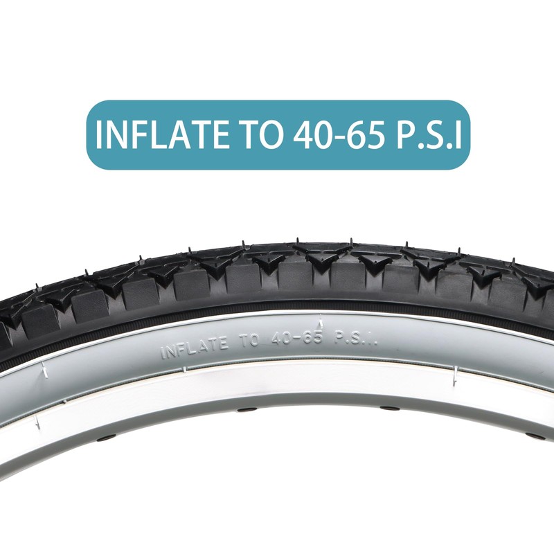 Hycline 2-Pack Cruiser Bike Tires: 26x2.125 Inch Folding Replacement Puncture-Resistant