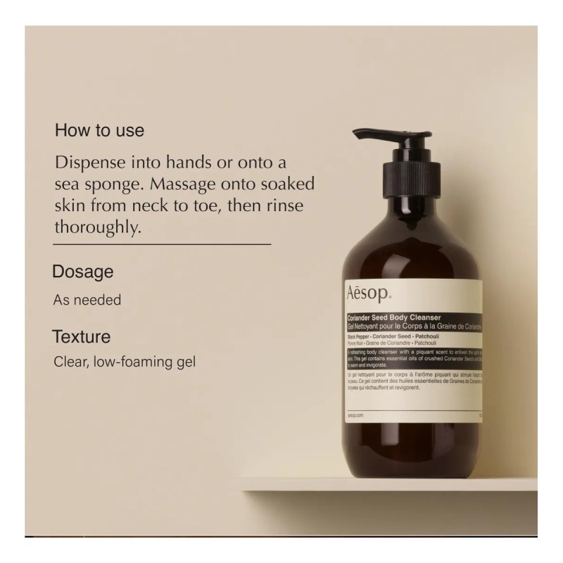 Limpiador Corporal Aesop Con Semillas De Cilantro Ricamente