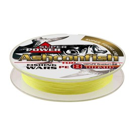 Ashconfish PE Line X8 Fishing Line, 164yd/218yd/328yd/546yd/1093yd (150m/200m/300m/500m/1000m), No. 1/1.2/1.5/2/2.5/3/3.5/4/5/6/7/8/9/10, 5 Colors: Multicolored, White, Yellow, Gray, Duck Green, 8 Braid