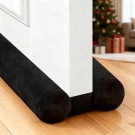 Under Door Gap Filler,Door Draft Stopper for Bottom of Doors,Weather Stripping Door Bottom Seal,Adjustable Door Sweep Draft Seal Block Dust,Light, Hot Air and Drafts,30" to 36" Black