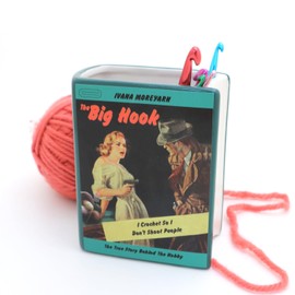 The Big Hook Book pencil holder, vase, gift for reader LennyMud by Lorrie Veasey
