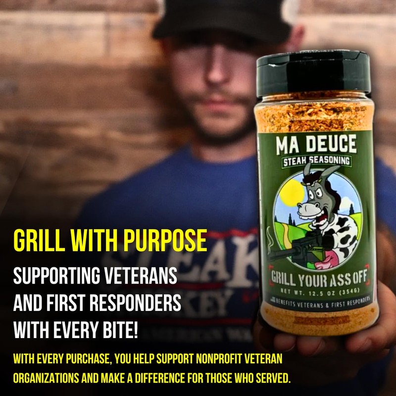 GYAO Ma Deuce Steak Seasoning – 12.5oz Large Granulated Steak