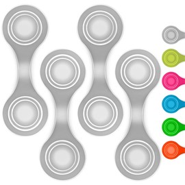 smartday Magnetic Reflectors Silver (Set of 4) - Reflector Clip Pendant for Children, School Bags, Clothes, Prams & Dogs I Reflector, Light Pendant Dog