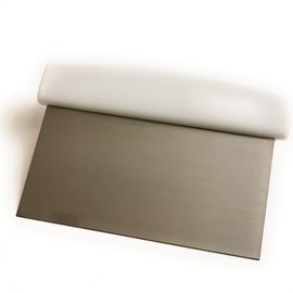Kerafactum Dough Cutter Dough Scraper Dough Spatula with Handle for Dough Processing Scraper for Dough Cutters Schlesinger Stainless Steel 15 cm Baker's Spatula with ABS (acrylonitrile butadiene styrene).