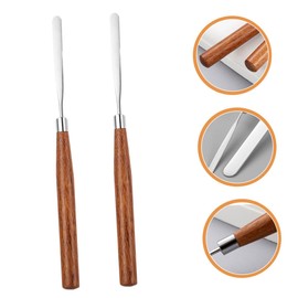 BIUDECO 2pcs Makeup Spatula Professional Cosmetic Mixing Tool for Foundation Creams and Nail Art for Diy Mixing and Blending Beauty Salons and Home Use