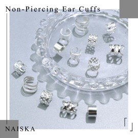 NAISKA Silver Hair Jewelry for Braids Dreadlock Accessories Metal Braid Clips Non-Piercing Ear Clips Beard Beads Hair Cuffs Clips Locs Jewelry for Women Men Hair Accessories Braid Tools(30PCS)