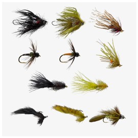 RIO Products Trout Spey Fly Assortment, Freshwater Fly Fishing Flies for Trout, Multiple Sizes and Colors, 11 Piece Kit