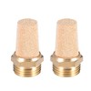 sourcing map Set of 2 brass silencers, G1/2, adjustable silencer
