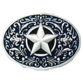 Urban Backwoods Western Star V Belt Buckle for Interchangeable Belt Buckle, blue