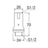 SANEI PV710F Shower Part, Pressure Regulating Valve, Water Pressure Reduction,