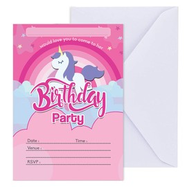 Papa Prints Pack of 32 Party Invitations Kids (105 x 149 mm) Birthday Invites Invitation Cards with Envelopes