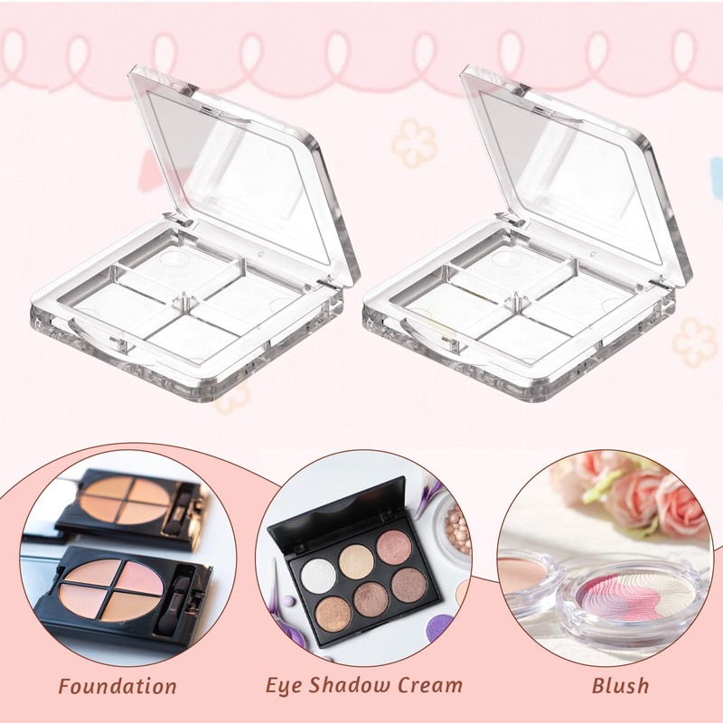 BOHUIZ 2 Pcs Empty Makeup Palette, Empty Lipstick Palette Empty