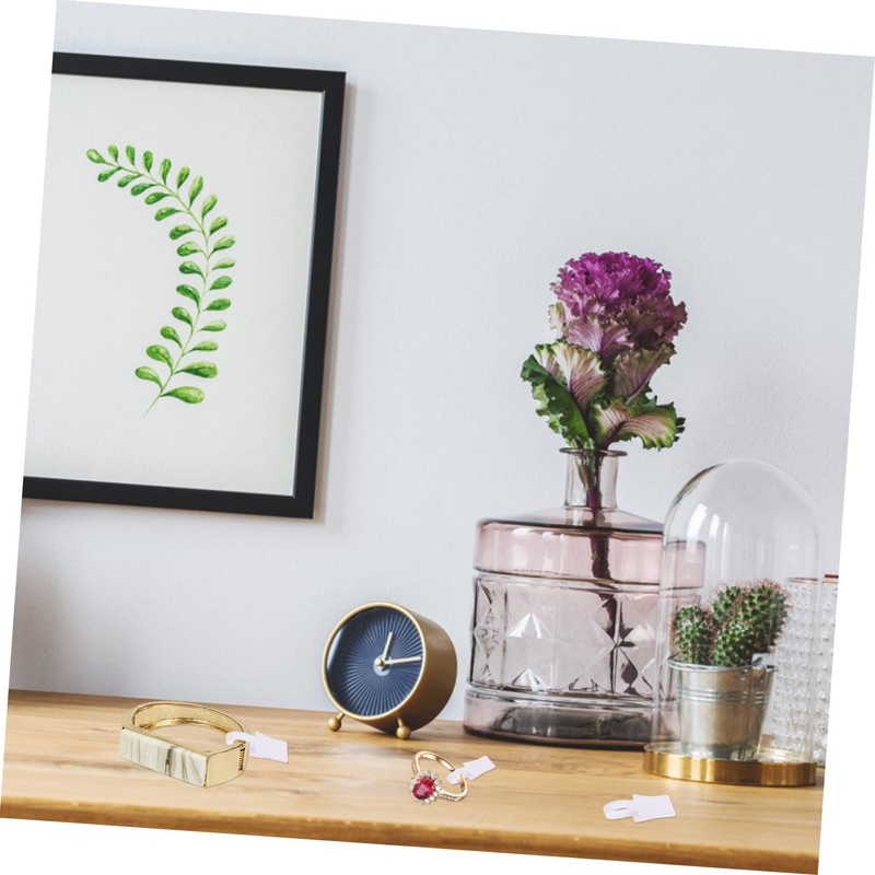 Operitacx Quadratische Preisschilder 200 Stück Blanko Preisschilder Papieretiketten für Schmuck