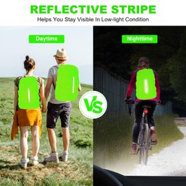 LAMA Waterproof Rain Cover for Backpack, Backpack Rain Cover with Reflective Strip and Antislip Cross Buckle Strap, Ultralight Compact Portable, for Cycling, Hiking, Camping, Traveling