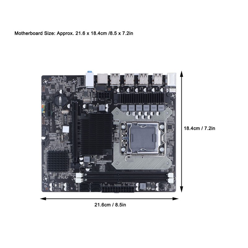 X58 Motherboard, 2× DDR3 DIMM CPU Slot LGA 1366 Gaming