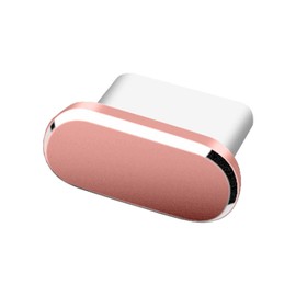 ALLVD Type C Cap Connector Cover Ultra Durable Protective Dustproof Cover Charging Port Connector Dust Plug 4pcs (Rose Gold)