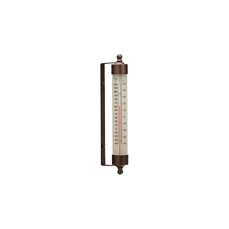 Taylor Heritage Collection Spirit-Filled Metal Thermometer, Indoor Outdoor Wireless Thermometer