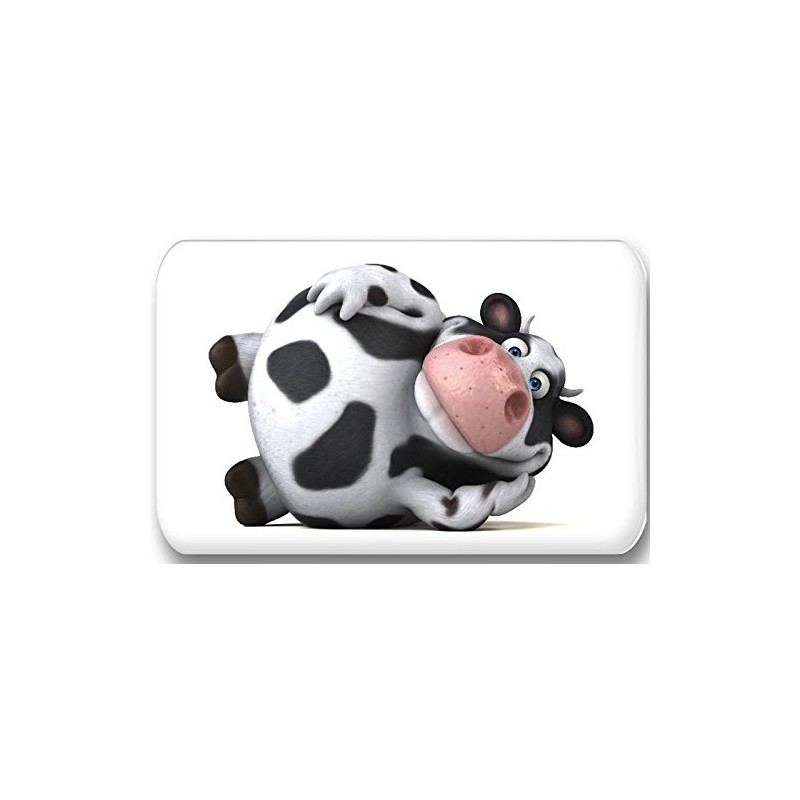 3D Holstein Cow in Various Panels - 6 Rectangular Fridge