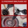 WISEUP 12 Pcs Snap Ring Pliers Set, Heavy Duty Internal/External