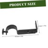 Operitacx 2-Pack Adjustable Curtain Rod Brackets Heavy Duty Wall-Mounted Support