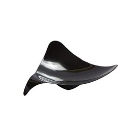 MiniWare Black Triangle Wave Dish - 3" (Pack Of 12) - Premium Plastic Triangular Appetizer Plate For Parties & Events