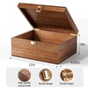 Yaoyiizy Wooden Keepsake Box, Acacia Memory Box with a Hinged