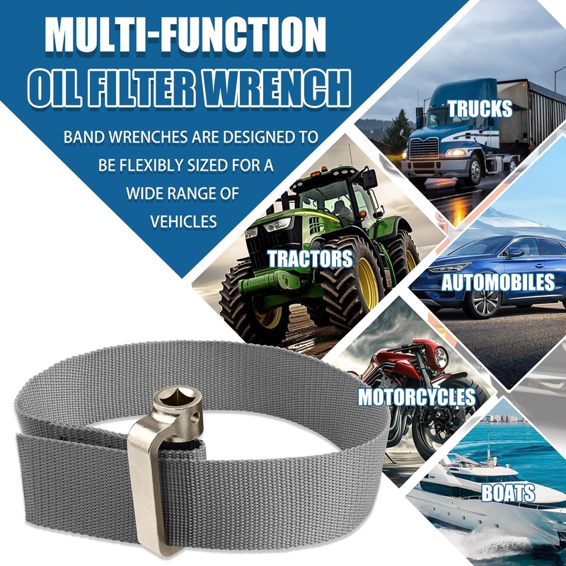 Abode Oil Filter Strap Wrench Removal Tool for With Diameters