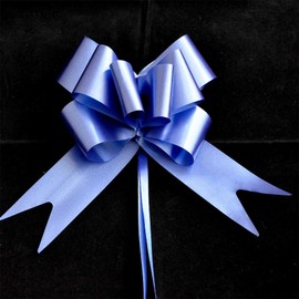 SHATCHI Large 50mm/5cm Ribbon Pull Bows for Party Wall, Gift Wraps, Christmas Trees, Wedding, Birthday Hampers Decoration Florist, Navy Blue, 60pcs